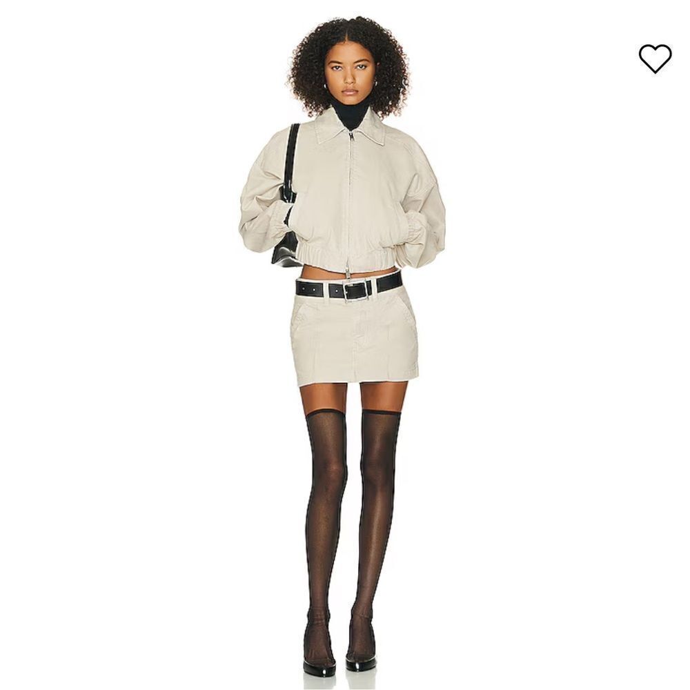 NWT HELSA Workwear Mini Skirt Taupe canvas cargo Revolve FWRD XL - Picture 2 of 10